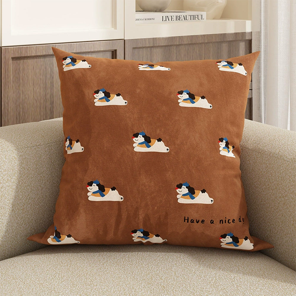 New Cute Dog Pillowcase Bedroom Cushion Cover Sofa Cushions Pillows Cover 45x45cm Pillow Case Home Decoration Car Office Seat