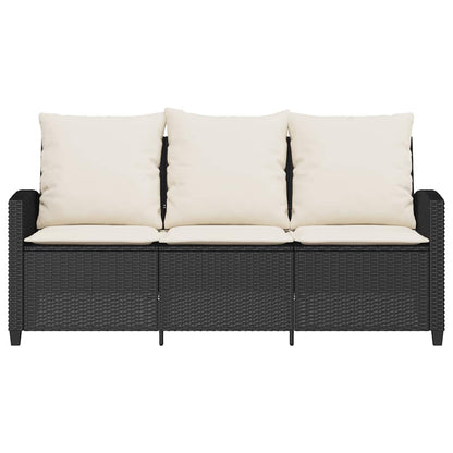 3-seater garden sofa with cushions & table, poly