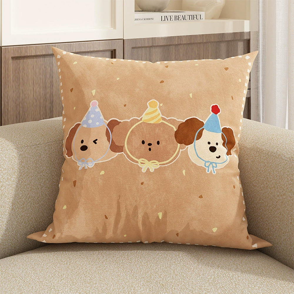 New Cute Dog Pillowcase Bedroom Cushion Cover Sofa Cushions Pillows Cover 45x45cm Pillow Case Home Decoration Car Office Seat