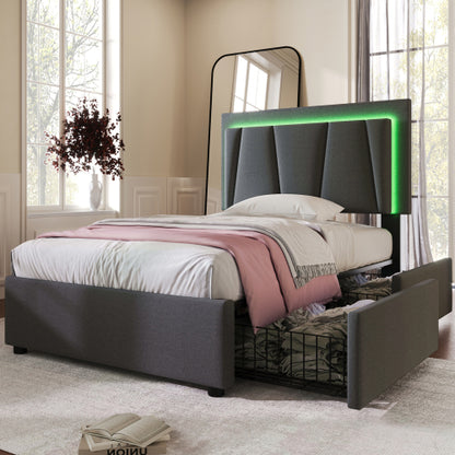 Wooden Storage Bed Bed Frame  Size  90cmx200cm