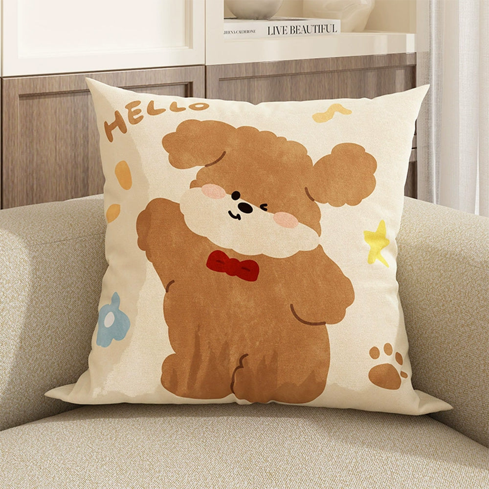 New Cute Dog Pillowcase Bedroom Cushion Cover Sofa Cushions Pillows Cover 45x45cm Pillow Case Home Decoration Car Office Seat