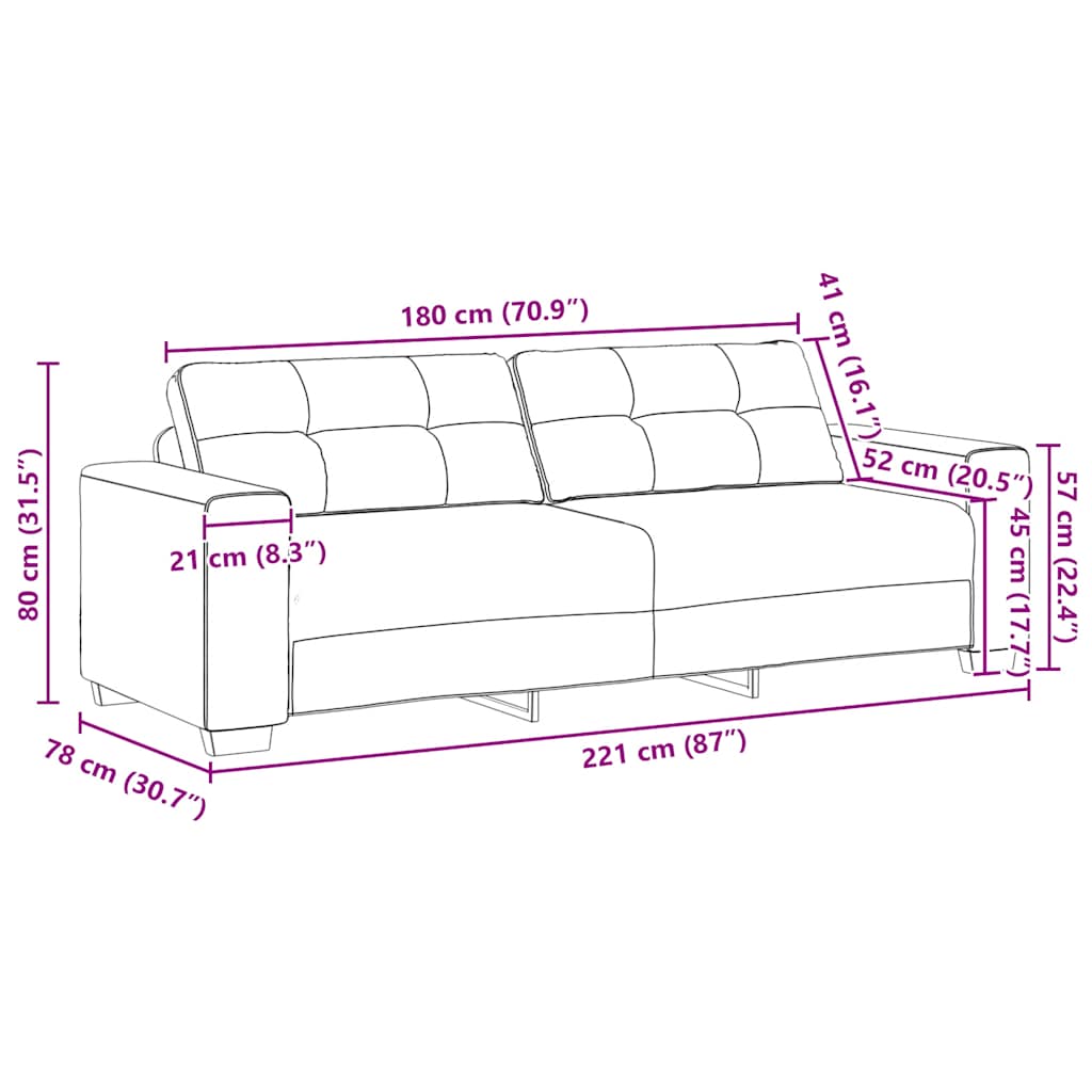 3-seater sofa 180 cm   3-seater sofa 180 cm