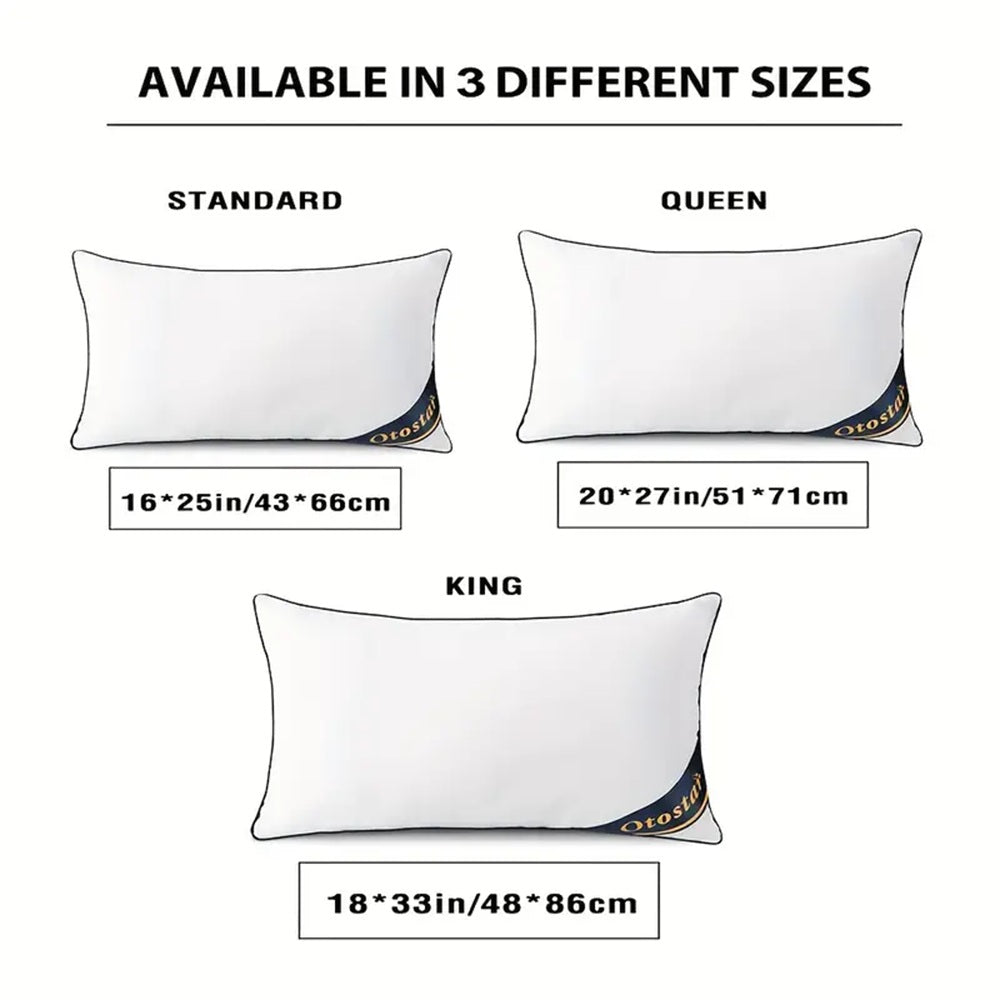 Bed Pillows Blue, 2pack